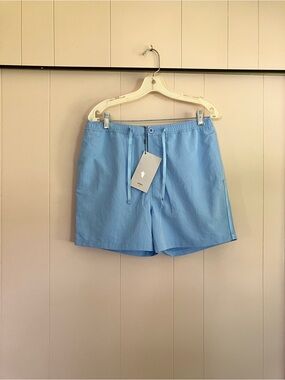 Minimum Light Blue Mens Drawstring Swim Shorts NWT Scandi Danish